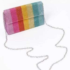 Rhinestone Rainbow Clutch
